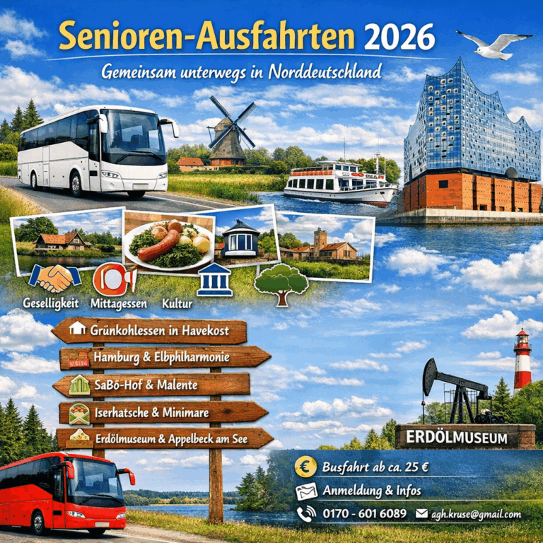 Senioren-Ausfahrten 2026 – Gemeinsam unterwegs in Norddeutschland