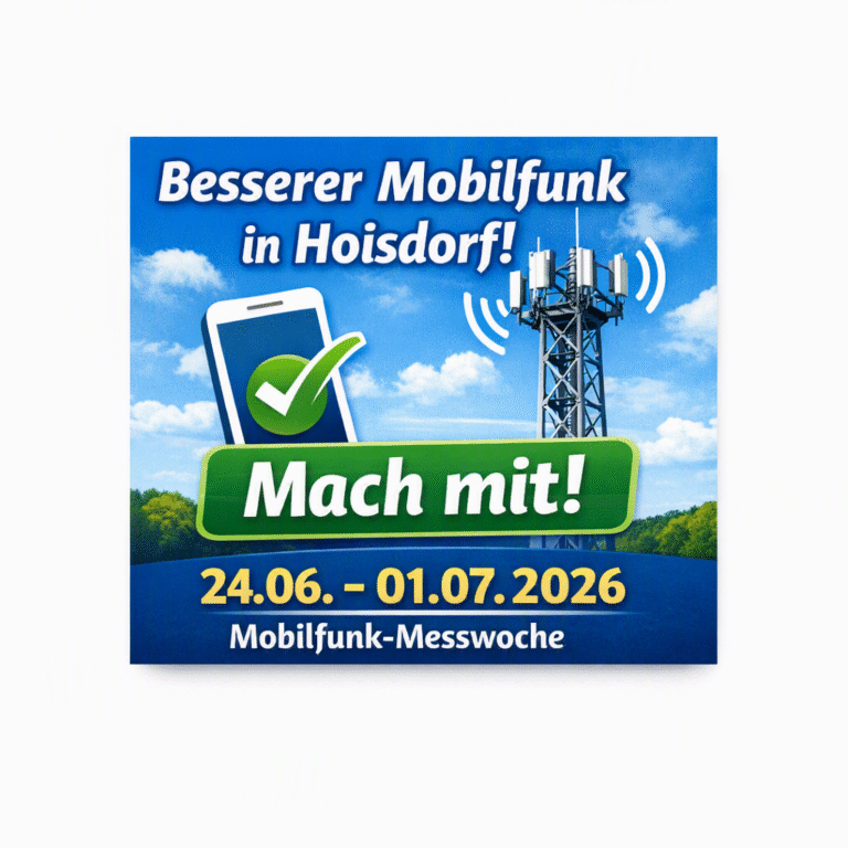 Mobilfunk in Hoisdorf verbessern – Jetzt mitmachen!